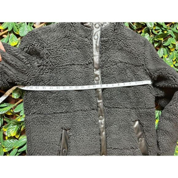 Levi Strauss & Co Black Faux Shearling Quilted Parka Size Large - Picture 8 of 9